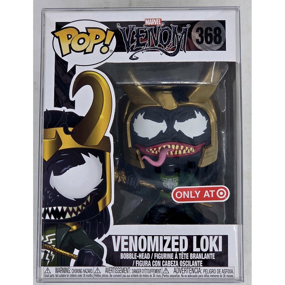 NEW Funko Pop! Venomized Loki #368 Target Exclusive Marvel Figure Protective Box